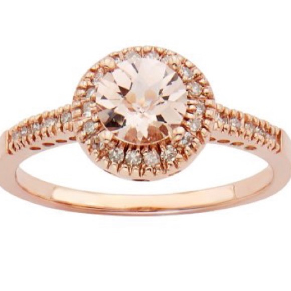 Morganite Ring Size 7 14kt Rose Gold NEW! - Picture 2 of 3